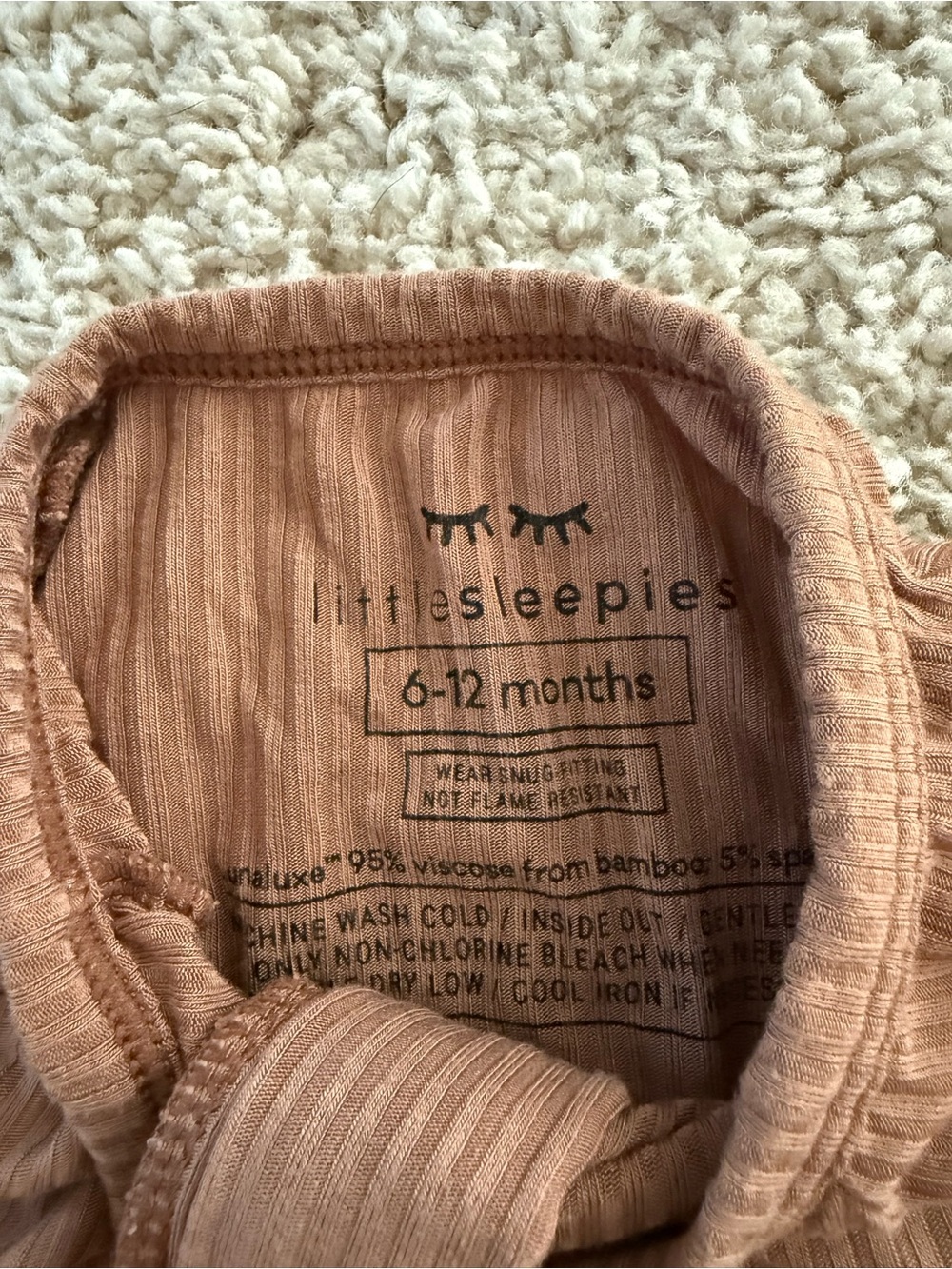 Little Sleepies Ribbed Jumpsuit - Rust - Picture 3 of 4
